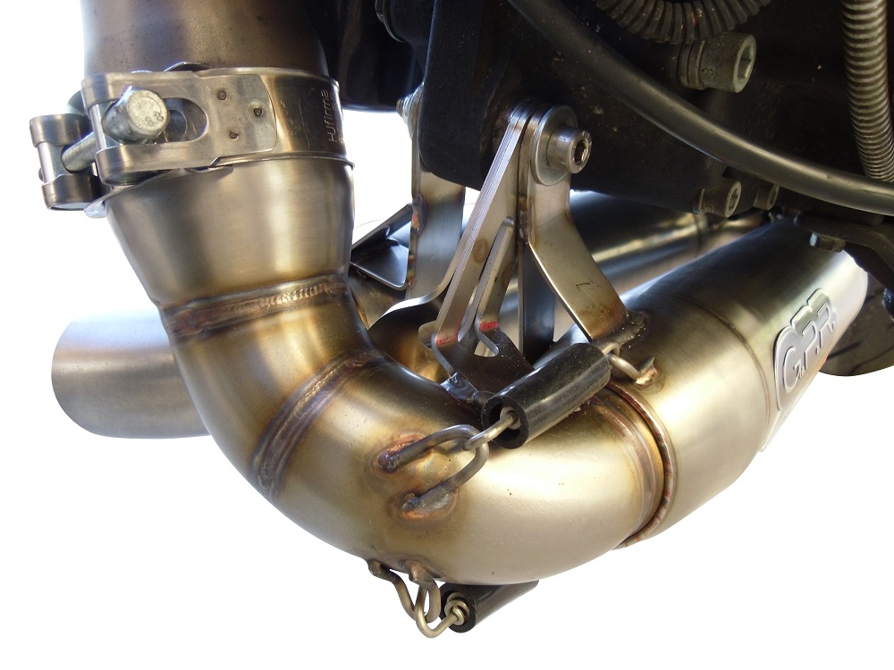 Esapament GPR compatibil cu Buell Xb 9 2003 Evacuare cu dublă omologare legală, inclusiv db killers și coturi de legătură detașabile,Deeptone Inox
