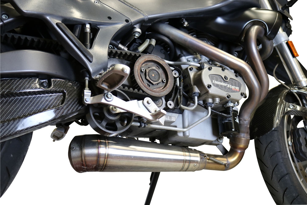 Esapament GPR compatibil cu Buell UlySseses Xb 12 X 2003 Evacuare slip-on omologata, inclusiv db killer detașabil și cot de legătură,Powercone Evo