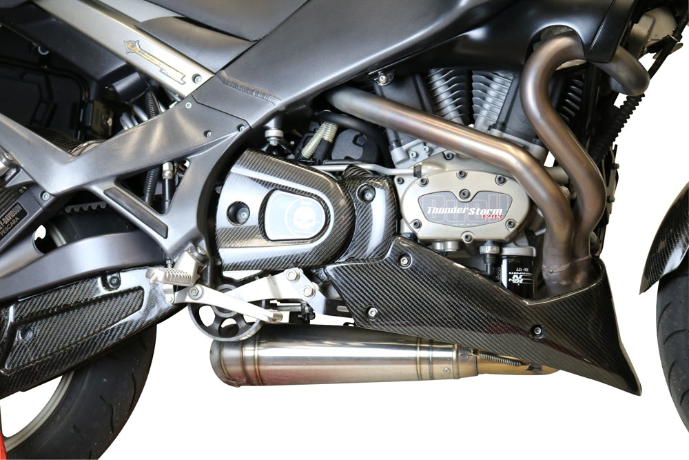 Esapament GPR compatibil cu Buell UlySseses Xb 12 X 2003 Evacuare slip-on omologata, inclusiv db killer detașabil și cot de legătură,Powercone Evo