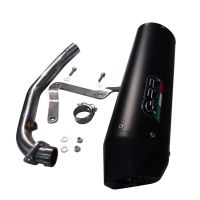 Exhaust compatible with Honda Dylan 150 2000-2006, Furore Nero, Homologated legal full system exhaust, including removable db killer