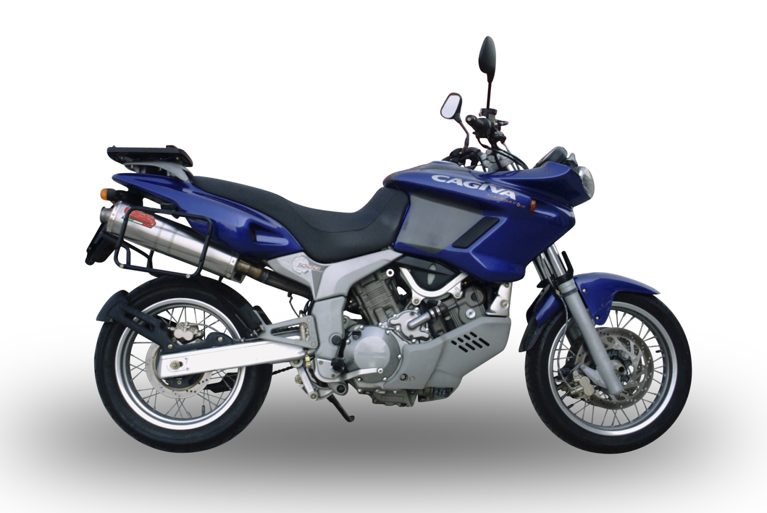 Esapament GPR compatibil cu Cagiva Navigator 1000 2000 Evacuare cu dublă omologare legală, inclusiv db killers și coturi de legătură detașabile,Trioval
