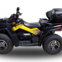 Esapament GPR compatibil cu Can Am Outlander 800 R short chassis 2013 Evacuare slip-on omologata, inclusiv db killer detașabil și cot de legătură,Deeptone Atv