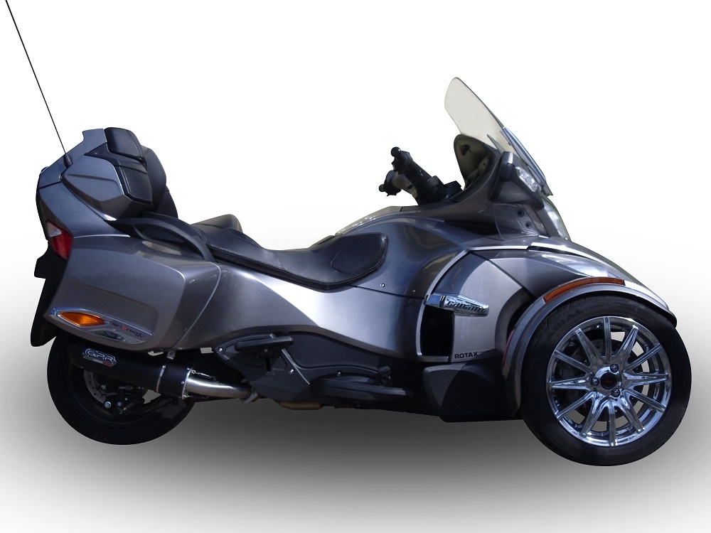 Esapament GPR compatibil cu Can Am Spyder 1000 Rs -RSs  2013 Evacuare slip-on omologata, inclusiv db killer detașabil și cot de legătură,Furore Poppy