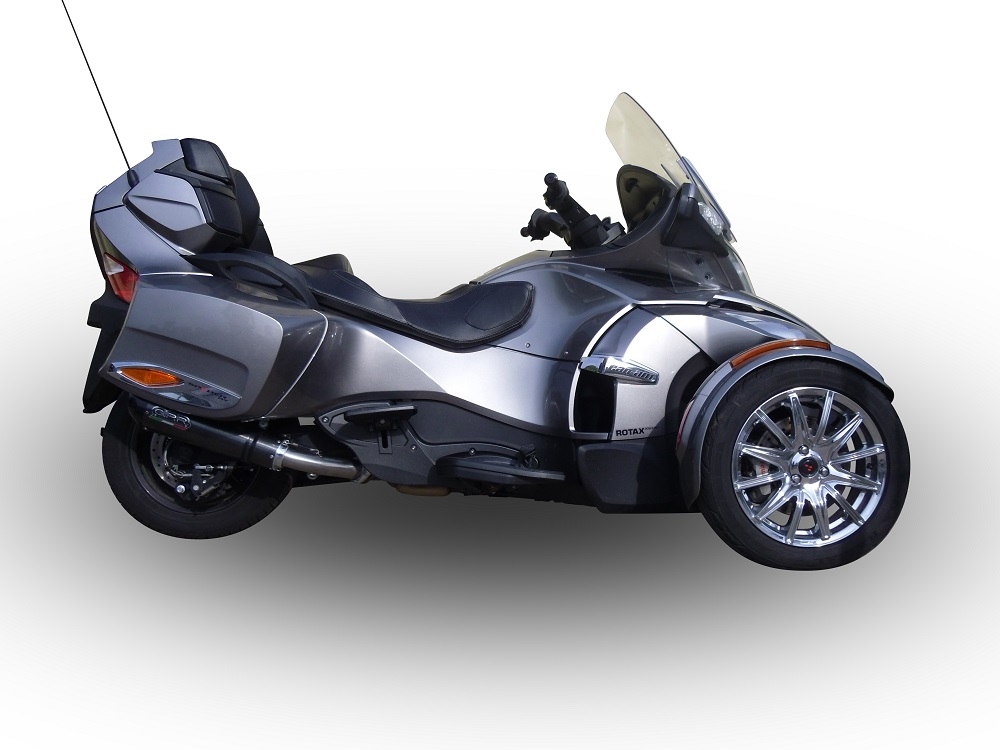 Esapament GPR compatibil cu Can Am Spyder 1000 Rs -RSs  2013 Evacuare slip-on omologata, inclusiv db killer detașabil și cot de legătură,New Grand Prix Evo Poppy