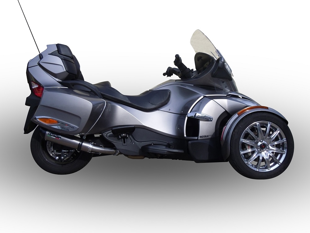 Esapament GPR compatibil cu Can Am Spyder 1000 Rs -RSs  2013 Evacuare slip-on omologata, inclusiv db killer detașabil și cot de legătură,New Grand Prix Evo Titanium