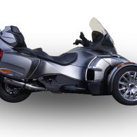 Esapament GPR compatibil cu Can Am Spyder 1000 Rs -RSs  2013 Evacuare slip-on omologata, inclusiv db killer detașabil și cot de legătură,New Grand Prix Evo Titanium