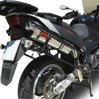 Esapament GPR compatibil cu Aprilia Etv Caponord 1000 Rally 2001 Evacuare cu dublă omologare legală, inclusiv db killers și coturi de legătură detașabile,Trioval