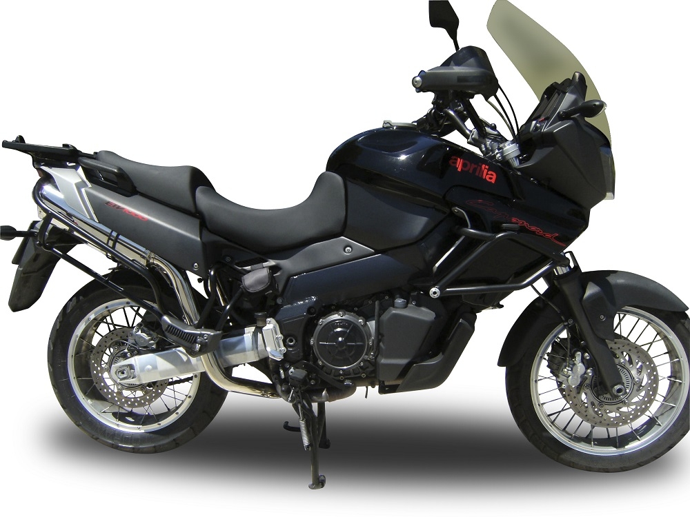 Esapament GPR compatibil cu Aprilia Etv Caponord 1000 Rally 2001 Evacuare cu dublă omologare legală, inclusiv db killers și coturi de legătură detașabile,Trioval
