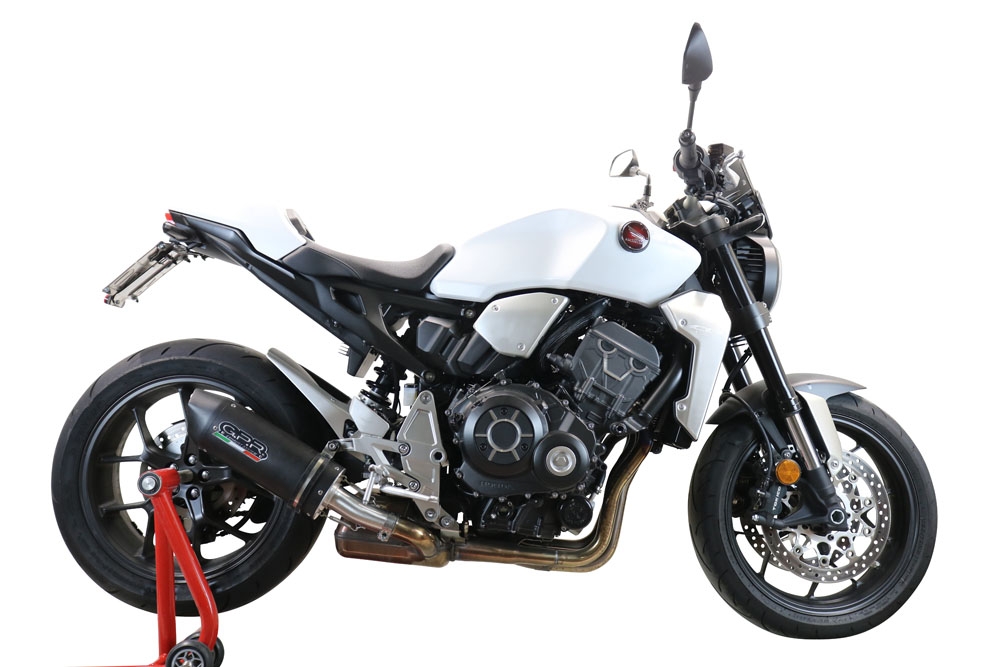 Esapament GPR compatibil cu Honda Cb 1000 R  2021 Evacuare slip-on omologata, inclusiv db killer detașabil și cot de legătură,Furore Evo4 Nero