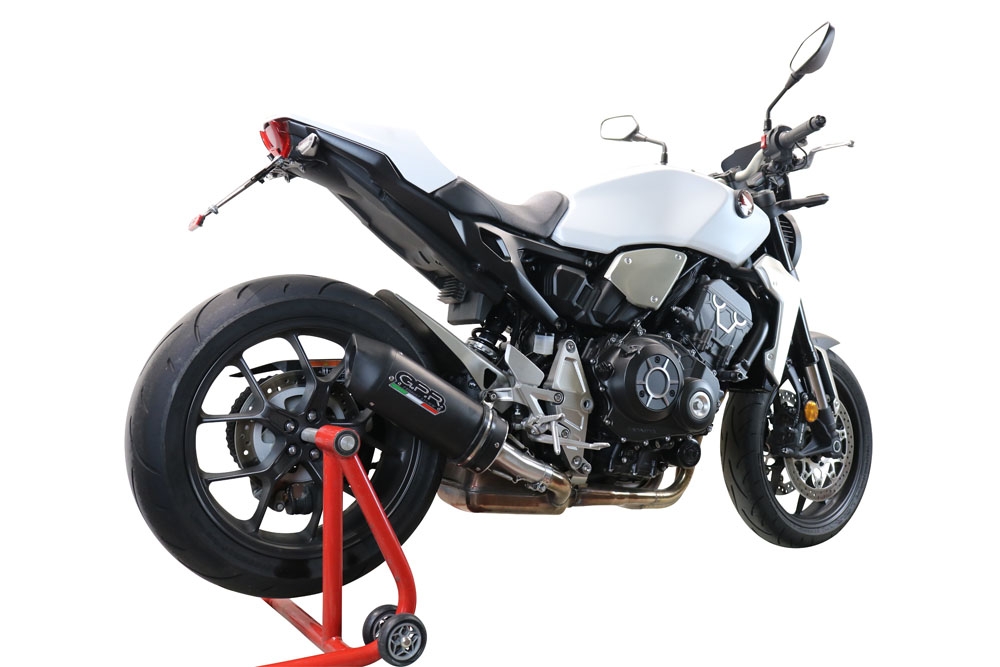 Esapament GPR compatibil cu Honda Cb 1000 R  2021 Evacuare slip-on omologata, inclusiv db killer detașabil și cot de legătură,Furore Evo4 Nero