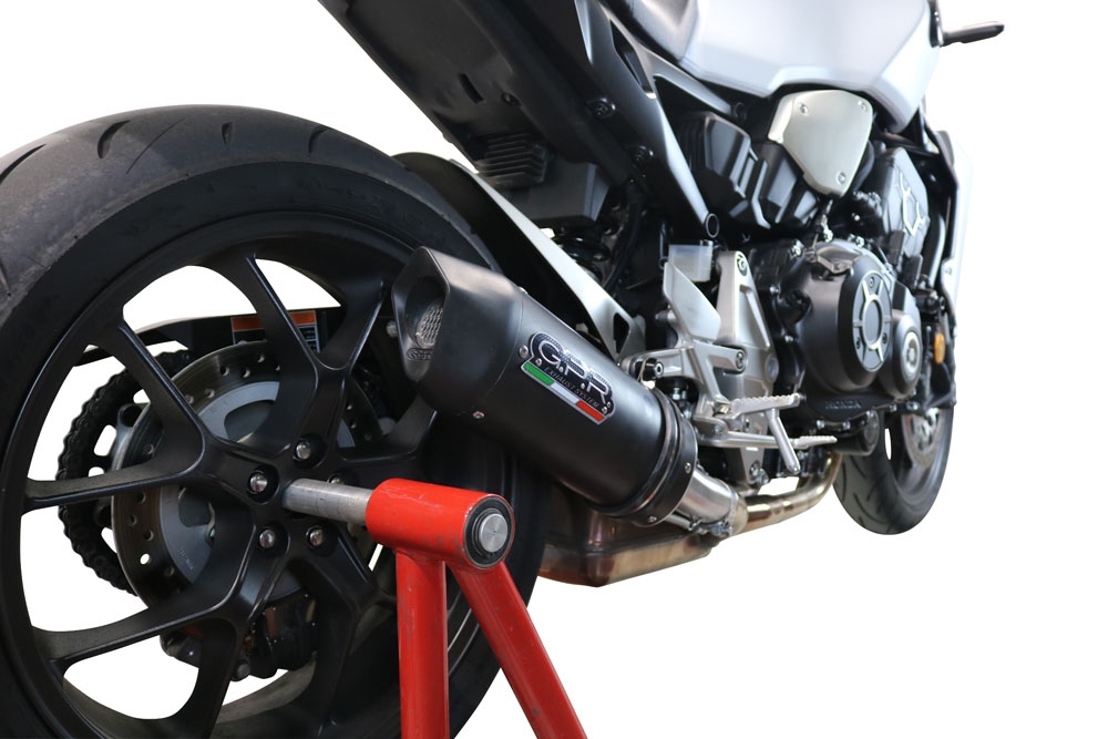 Esapament GPR compatibil cu Honda Cb 1000 R  2021 Evacuare slip-on omologata, inclusiv db killer detașabil și cot de legătură,Furore Evo4 Nero