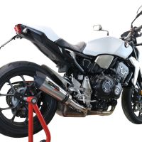 Esapament GPR compatibil cu Honda Cb 1000 R  2018 Evacuare slip-on omologata, inclusiv db killer detașabil și cot de legătură,New Grand Prix Evo Titanium