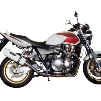 Esapament GPR compatibil cu Honda Cb 1300 2003 Evacuare slip-on omologata, inclusiv db killer detașabil și cot de legătură,Albus Ceramic