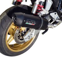 Exhaust compatible with Honda Cb 1300 2003-2012, Furore Nero, Homologated legal slip-on exhaust including removable db killer and link pipe