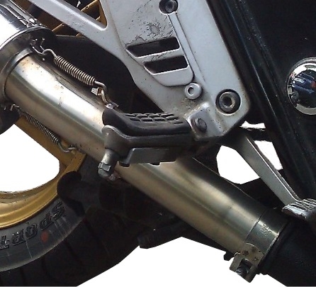 Exhaust compatible with Honda Cb 500 - S 1993-2005, Satinox , Homologated legal slip-on exhaust including removable db killer and link pipe