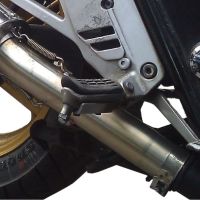 Exhaust compatible with Honda Cb 500 - S 1993-2005, Satinox , Homologated legal slip-on exhaust including removable db killer and link pipe