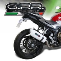 Exhaust compatible with Honda Cb 400 X 2019-2025, Albus Evo4, Homologated legal slip-on exhaust including removable db killer and link pipe