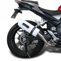 Exhaust compatible with Honda Cb 400 X 2019-2025, Albus Evo4, Homologated legal slip-on exhaust including removable db killer and link pipe