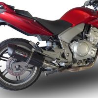Exhaust compatible with Honda Cbf 1000 - ST 2006-2009, Furore Nero, Dual Homologated legal slip-on exhaust including removable db killers and link pipes