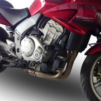 Exhaust compatible with Honda Cbf 1000 - ST 2006-2009, Furore Nero, Dual Homologated legal slip-on exhaust including removable db killers and link pipes