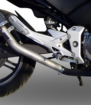 Esapament GPR compatibil cu Honda Cbf 500 2004 Evacuare slip-on omologata, inclusiv db killer detașabil și cot de legătură,Furore Poppy