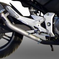 Esapament GPR compatibil cu Honda Cbf 500 2004 Evacuare slip-on omologata, inclusiv db killer detașabil și cot de legătură,Furore Poppy