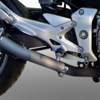 Esapament GPR compatibil cu Honda Cbf 600 - N 2004 Evacuare slip-on omologata, inclusiv db killer detașabil, cot de legătură și catalizator,Trioval