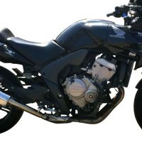 Esapament GPR compatibil cu Honda Cbf 600 - N 2004 Evacuare slip-on omologata, inclusiv db killer detașabil, cot de legătură și catalizator,Trioval