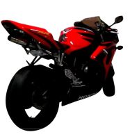Esapament GPR compatibil cu Honda Cbr 1000 Rr 2004 Evacuare slip-on omologata, inclusiv db killer detașabil și cot de legătură,Deeptone Inox
