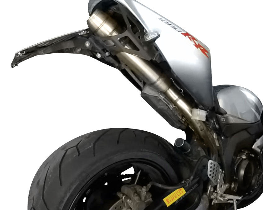 Esapament GPR compatibil cu Honda Cbr 1000 Rr 2004 Evacuare slip-on omologata, inclusiv db killer detașabil și cot de legătură,Deeptone Inox
