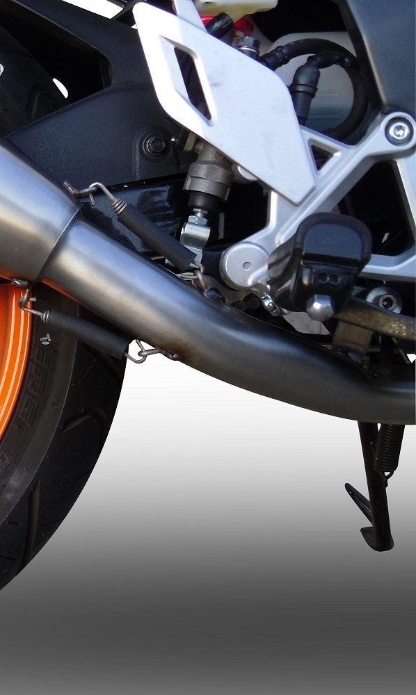 Esapament GPR compatibil cu Honda Cbr 125 R 2011 Sistem complet de evacuare legal omologat, inclusiv db killer și catalizator detașabil,M3 Inox 