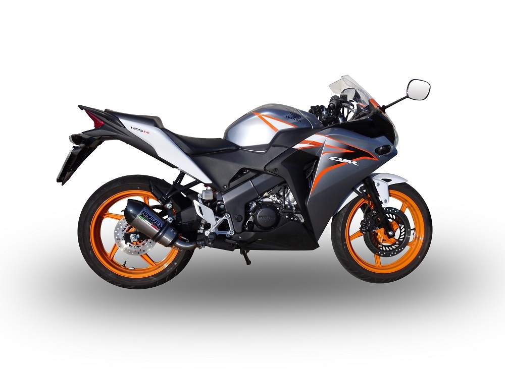 Esapament GPR compatibil cu Honda Cbr 125 R 2011 Evacuare slip-on omologata, inclusiv db killer detașabil și cot de legătură,New Grand Prix Evo Titanium
