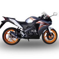 Esapament GPR compatibil cu Honda Cbr 125 R 2011 Evacuare slip-on omologata, inclusiv db killer detașabil și cot de legătură,New Grand Prix Evo Titanium