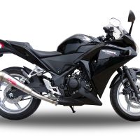 Esapament GPR compatibil cu Honda Cbr 250 R 2010 Evacuare slip-on omologata, inclusiv db killer detașabil, cot de legătură și catalizator,Powercone Evo
