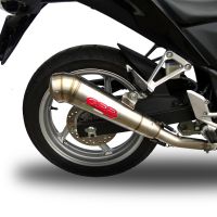 Esapament GPR compatibil cu Honda Cbr 250 R 2010 Evacuare slip-on omologata, inclusiv db killer detașabil, cot de legătură și catalizator,Powercone Evo