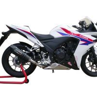 Esapament GPR compatibil cu Honda Cbr 500 R 2023 Evacuare slip-on omologata, inclusiv db killer detașabil și cot de legătură,New Grand Prix Evo Black Titanium