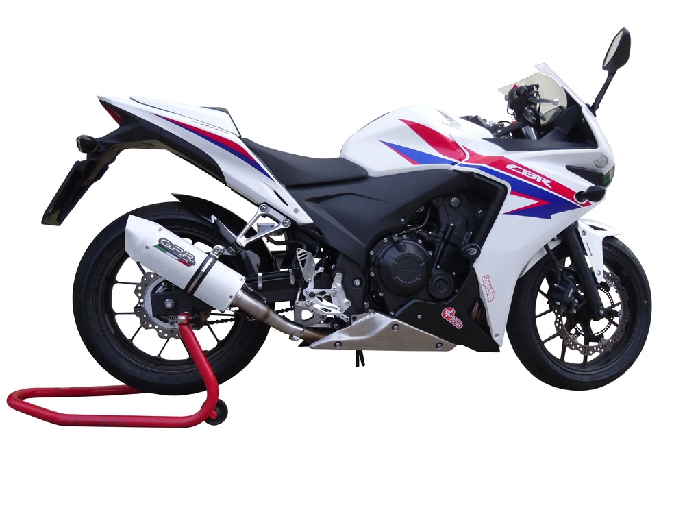 Exhaust compatible with Honda Cbr 500 R 2023-2024, Albus Evo4, Homologated legal slip-on exhaust including removable db killer and link pipe