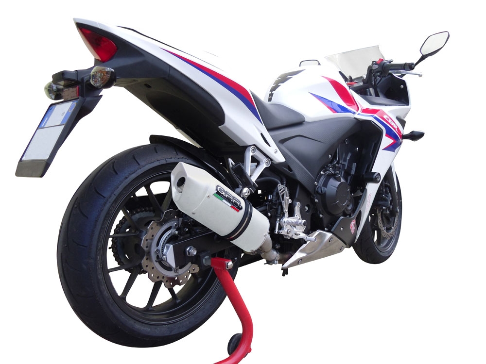 Exhaust compatible with Honda Cbr 500 R 2023-2024, Albus Evo4, Homologated legal slip-on exhaust including removable db killer and link pipe