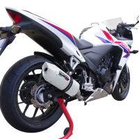 Exhaust compatible with Honda Cbr 500 R 2023-2024, Albus Evo4, Homologated legal slip-on exhaust including removable db killer and link pipe