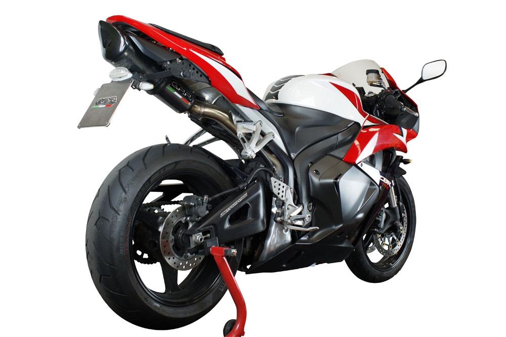 Exhaust compatible with Honda Cbr 600 Rr 2005-2006, Tiburon Poppy, Racing slip-on exhaust including link pipe