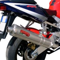 Exhaust compatible with Honda Cbr 900 Rr 2000-2003, Inox Tondo, Homologated legal bolt-on silencer including removable db killer