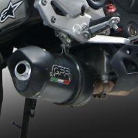 Exhaust compatible with Cf Moto Nk 650 2012-2016, Furore Nero, Homologated legal slip-on exhaust including removable db killer and link pipe