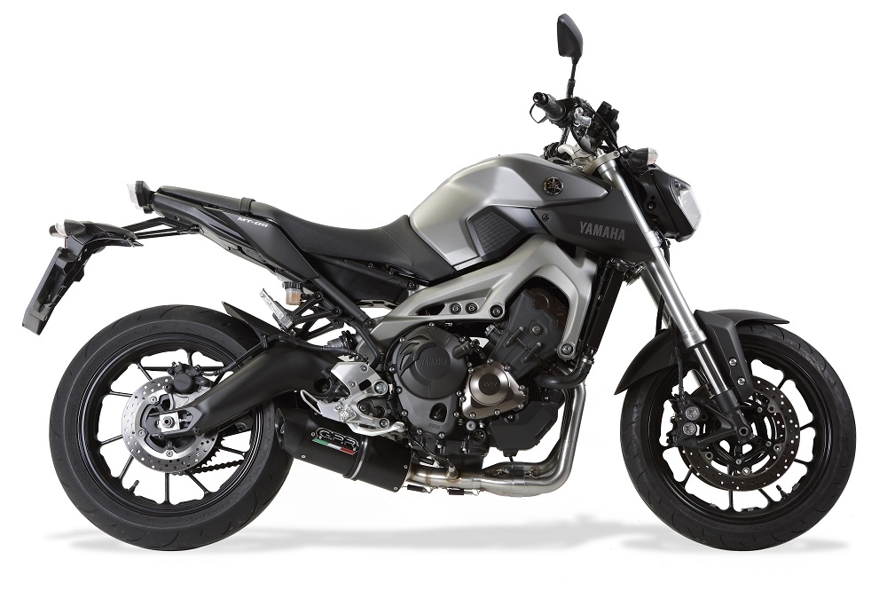 Esapament GPR compatibil cu Yamaha Mt-09 2014 Sistem complet de evacuare legal omologat, inclusiv db killer și catalizator detașabil,Furore Nero