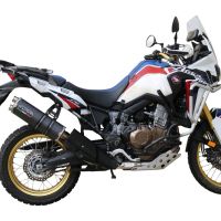 Esapament GPR compatibil cu Honda Crf 1000 L Africa Twin 2015 Evacuare slip-on omologata, inclusiv db killer detașabil și cot de legătură,Dual Poppy