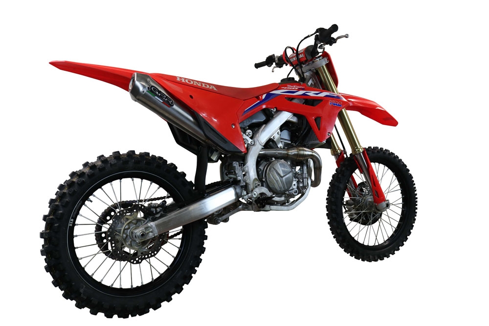 Esapament GPR compatibil cu Honda Crf 450 R-RX 2021 Sistem complet de evacuare de curse, inclusiv db killer/parascântei detașabil,Pentacross Inox