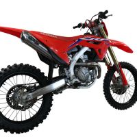 Esapament GPR compatibil cu Honda Crf 450 R-RX 2021 Sistem complet de evacuare de curse, inclusiv db killer/parascântei detașabil,Pentacross Inox