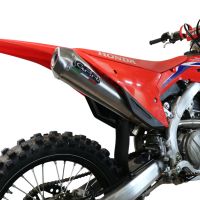 Esapament GPR compatibil cu Honda Crf 450 R-RX 2021 Sistem complet de evacuare de curse, inclusiv db killer/parascântei detașabil,Pentacross Inox