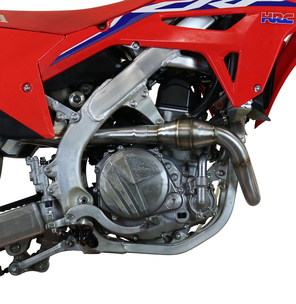 Esapament GPR compatibil cu Honda Crf 450 R-RX 2021 Sistem complet de evacuare de curse, inclusiv db killer/parascântei detașabil,Pentacross Inox