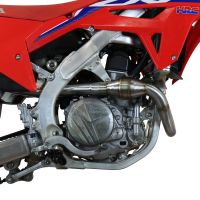 Esapament GPR compatibil cu Honda Crf 450 R-RX 2021 Sistem complet de evacuare de curse, inclusiv db killer/parascântei detașabil,Pentacross Inox