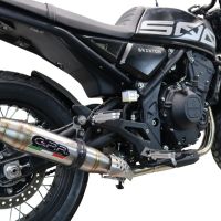 Exhaust compatible with Brixton CroSsfire 500 X 2020-2021, Deeptone Inox, Homologated legal slip-on exhaust including removable db killer and link pipe